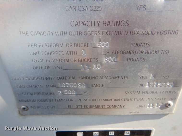 image for item DC8754 2011 International WorkStar 7500  bucket truck