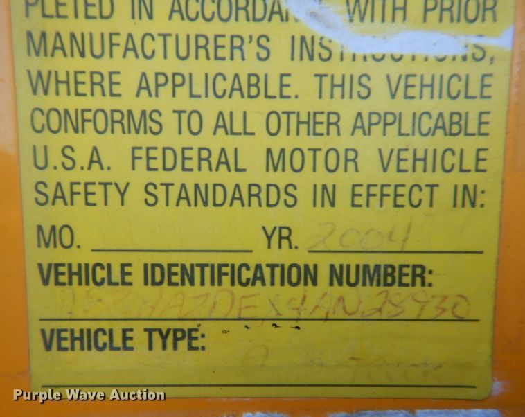 image for item DC8760 2004 Sterling  dump truck