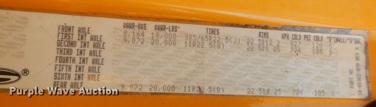 image for item DL6273 2005 Sterling LT9500  dump truck