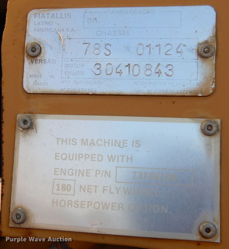 image for item DL6282 1990 Fiat-Allis PAH12  motor grader