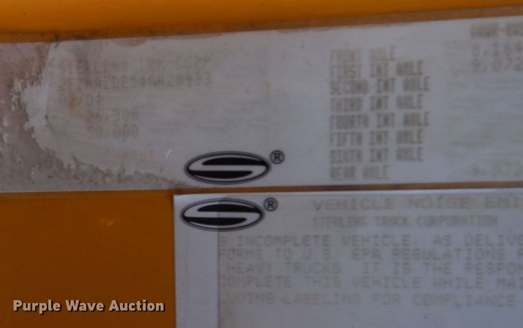 image for item DL6284 2004 Sterling LT9500  dump truck