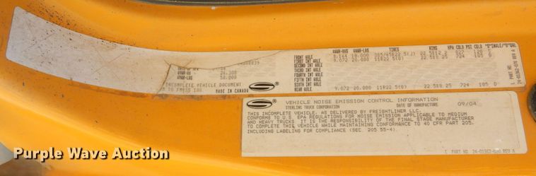 image for item DL6316 2005 Sterling LT9500  dump truck