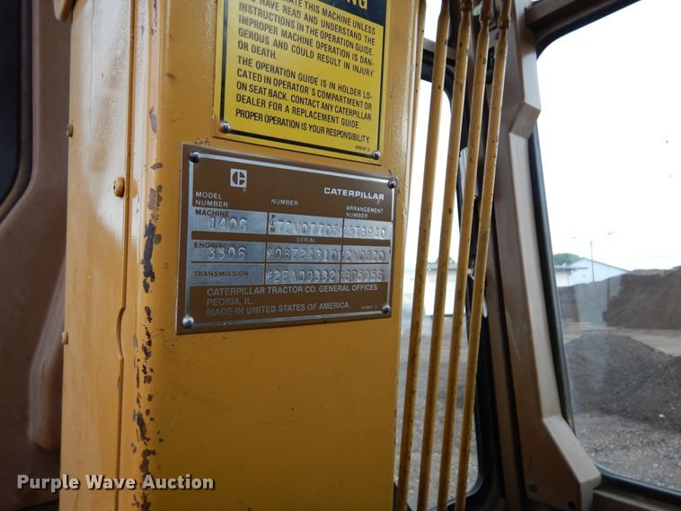 image for item DL6318 1984 Caterpillar 140G  motor grader