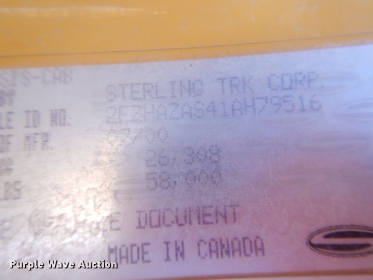 image for item JZ9849 2001 Sterling LT9500  dump truck