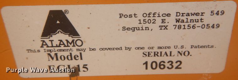 image for item JZ9850 Alamo EG15  batwing rotary mower