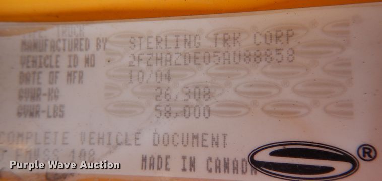 image for item KU9273 2005 Sterling LT9500  dump truck