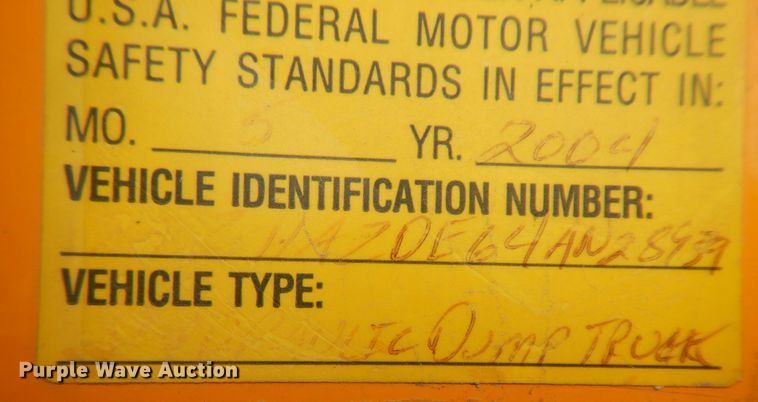 image for item KU9274 2004 Sterling LT9500  dump truck