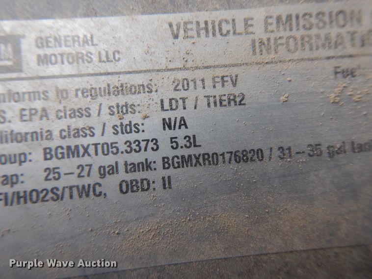 image for item KU9307 2011 Chevrolet Tahoe Police  SUV