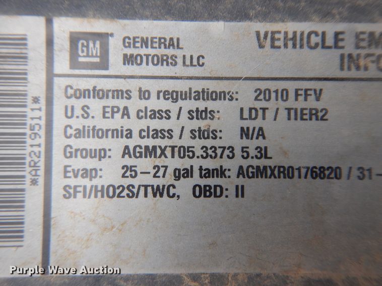 image for item KU9313 2010 Chevrolet Tahoe  SUV