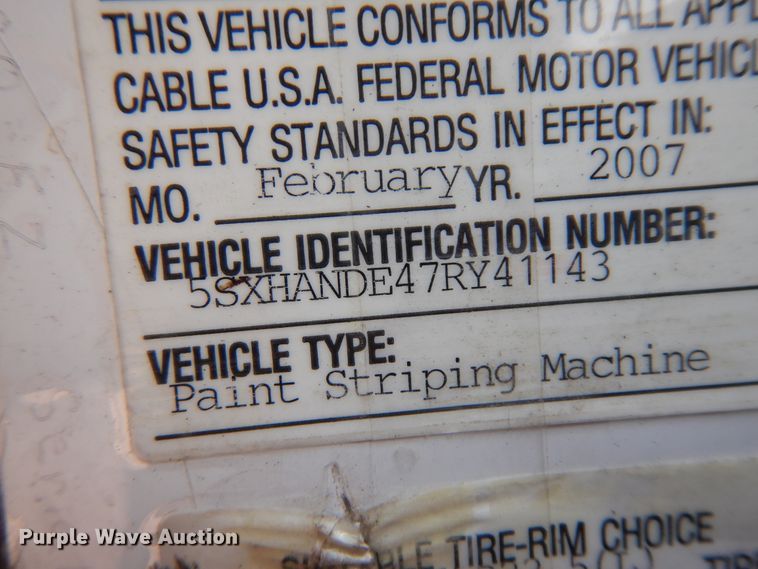 image for item KU9338 2007 Sterling Condor  paint striper truck