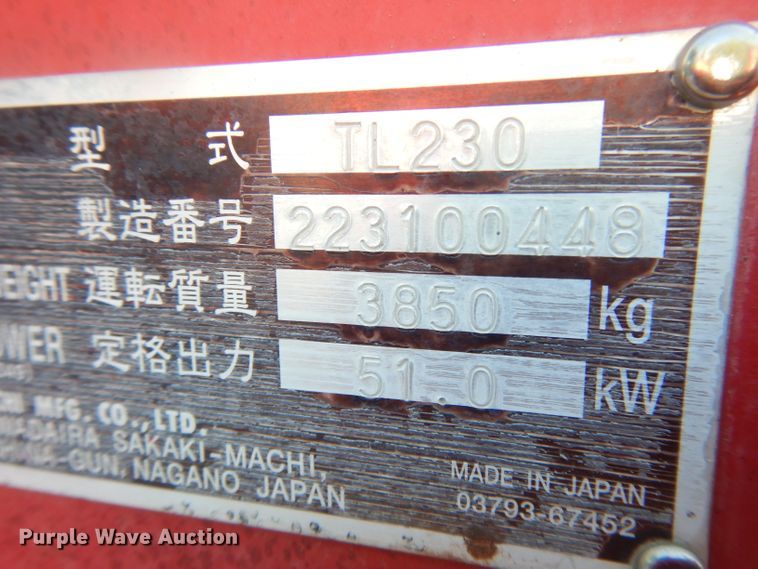 image for item DG0870 2011 Takeuchi TL230 Series II  tracked skid steer loader