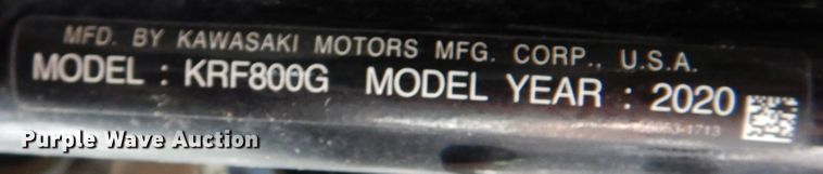 image for item DL0136 2020 Kawasaki Teryx Le 800  utility vehicle