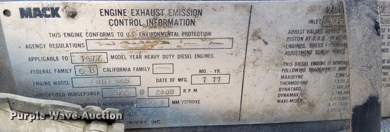 image for item DM1477 Mack ENDT 865  engine