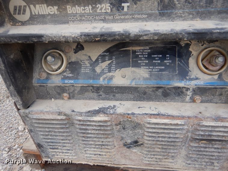 image for item DM1482 (2) Miller Bobcat 225 welder/generators