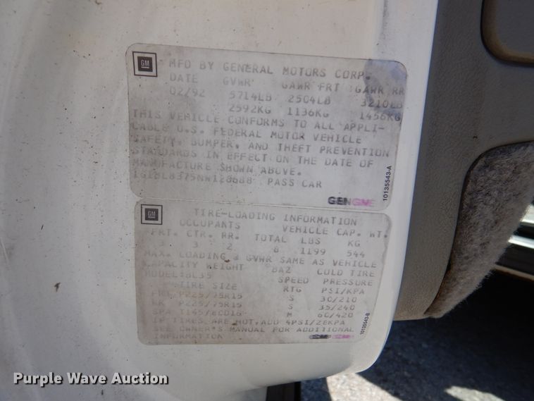 image for item DM6430 1992 Chevrolet Caprice Wagon