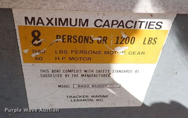 image for item IN9597 1989 Bass Buggy  pontoon boat