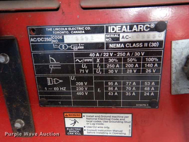 image for item IR9074 Lincoln Idealarc 250  welder