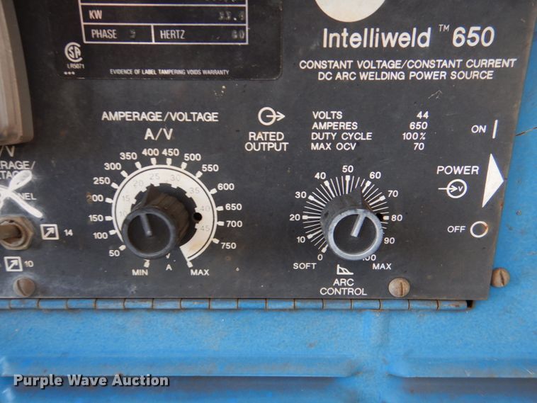 image for item IR9075 Miller Intelliweld 650  welder/generator