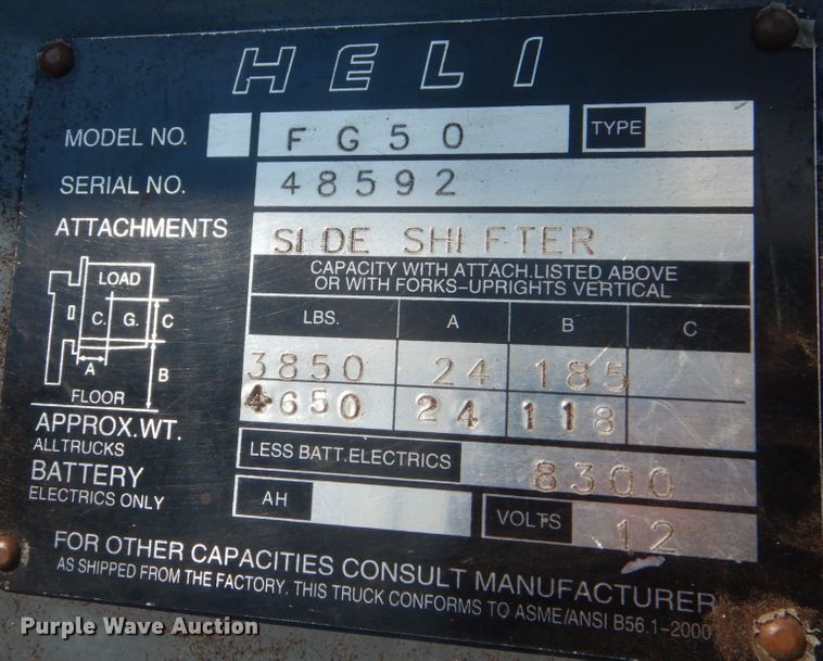 image for item JI9412 Heil FG50  forklift