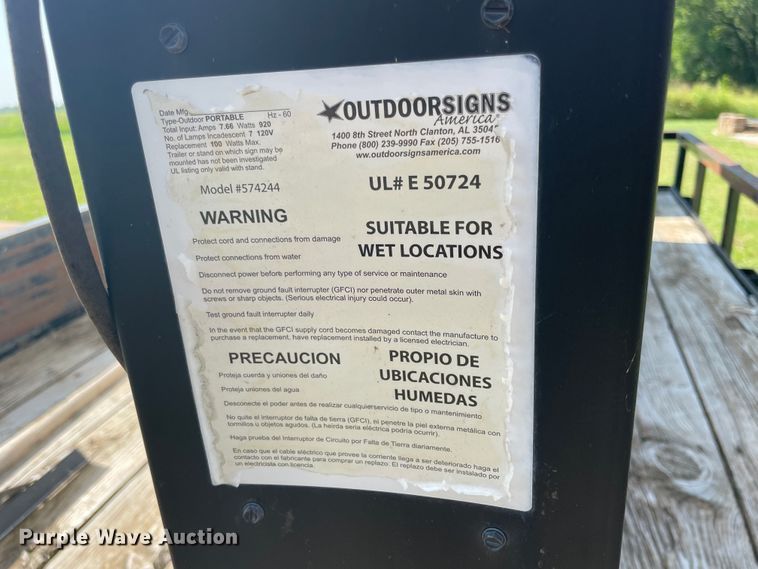 image for item JQ9705 Outdoor Signs 574244 sign