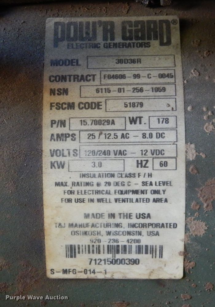 image for item KI9606 POW'R Gard 30D36R  generator
