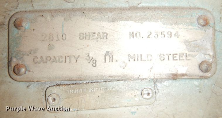 image for item KI9671 Cincinatti 2510  metal shear