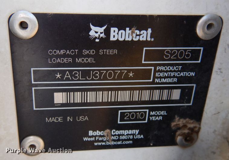 image for item KJ9945 2010 Bobcat S205  skid steer loader