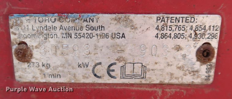 image for item KQ9738 Toro Groundsmaster 580-D  lawn mower