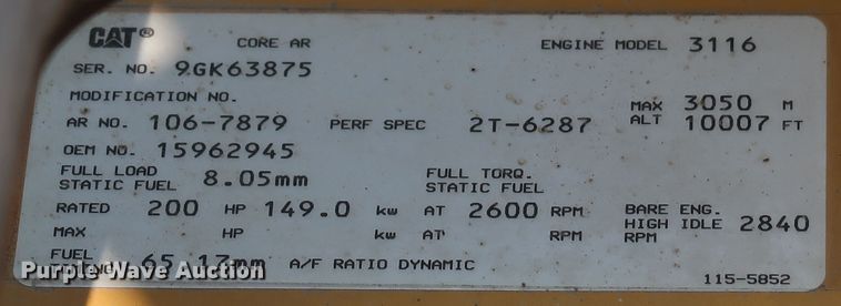 image for item KQ9746 1998 Chevrolet C6500  flatbed truck