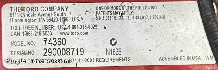 image for item KU9211 Toro Timecutter Z4200  ZTR lawn mower