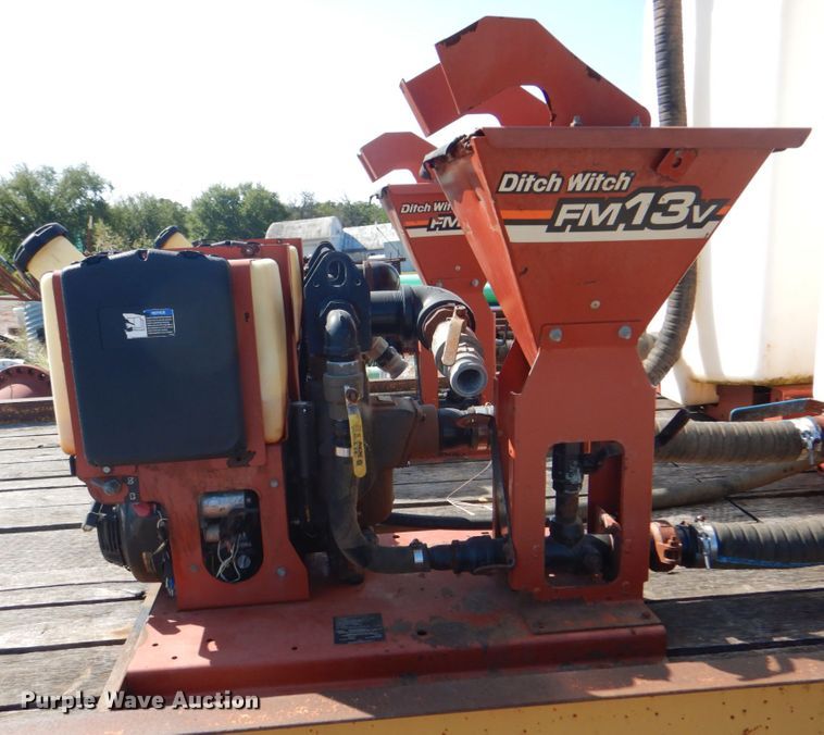 image for item DG1712 2000 Belshe  flatbed trailer with mud mixer