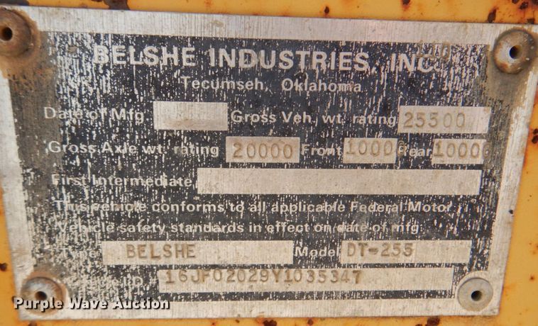 image for item DG1712 2000 Belshe  flatbed trailer with mud mixer