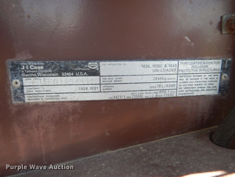 image for item DG1723 1994 Case 1840  skid steer loader