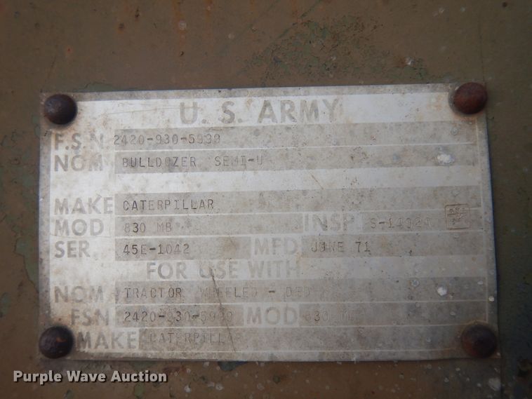 image for item DM5279 1971 Caterpillar 830MB  conventional scraper