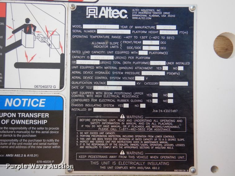 image for item DM6440 2016 Dodge Ram 5500HD  bucket truck