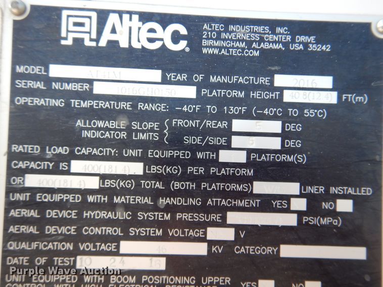 image for item DM6440 2016 Dodge Ram 5500HD  bucket truck