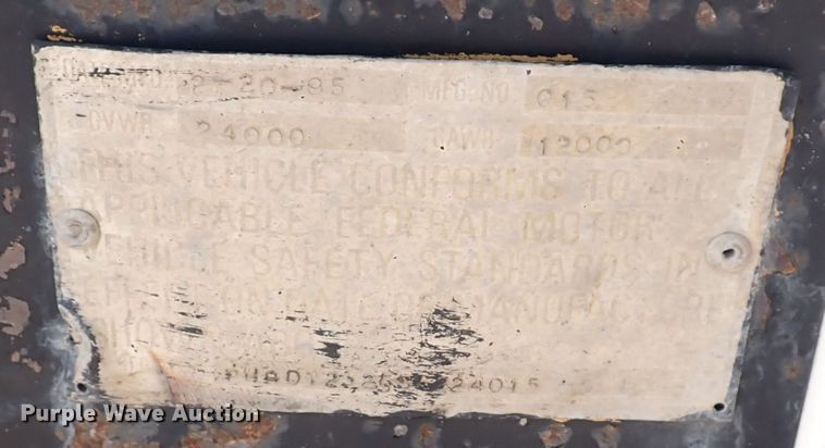 image for item DN1956 1995 Utility  equipment trailer