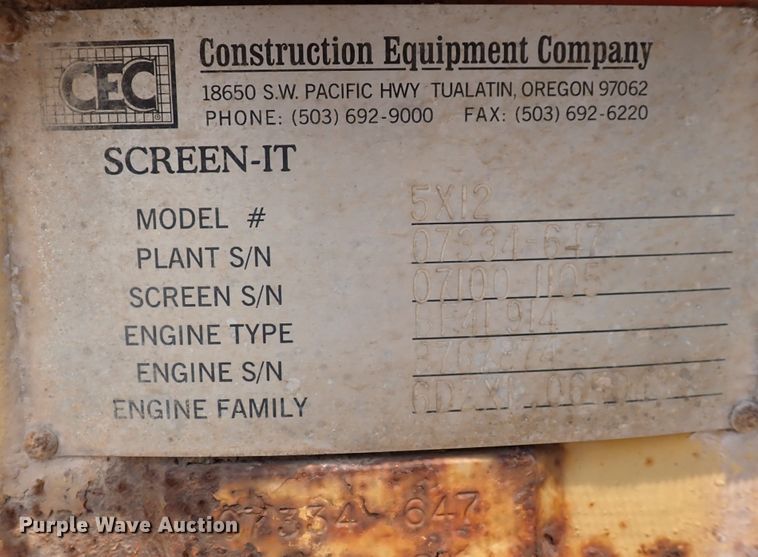 image for item DN1959 CEC Screen-It 5121  screening plant
