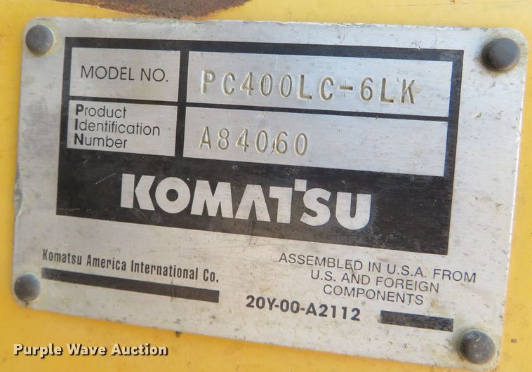 image for item DN5969 2000 Komatsu PC400LC-6LK  excavator