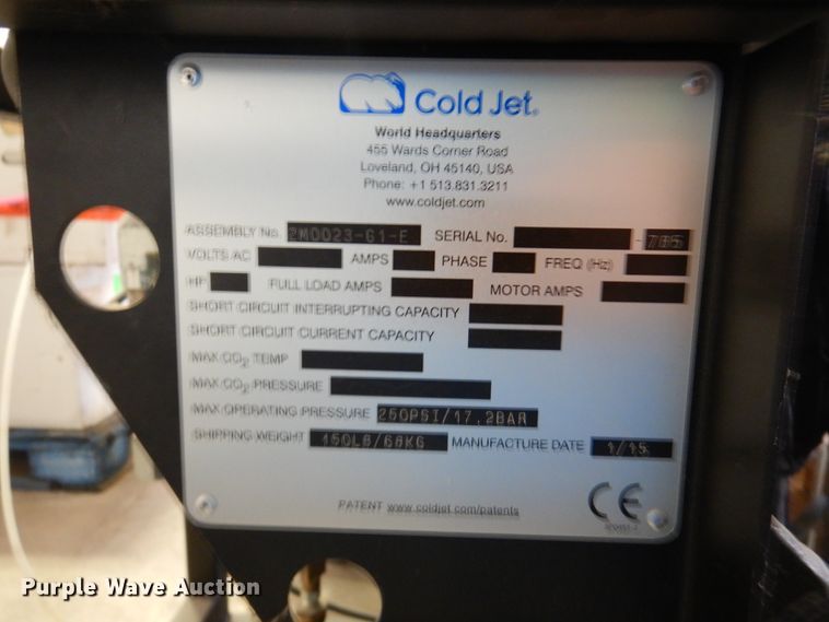 image for item EY9769 Cold Jet dry ice blasting machine