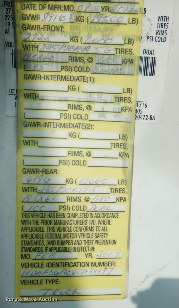 image for item HT9405 2008 Ford F550 Super Duty XL  utility / service truck