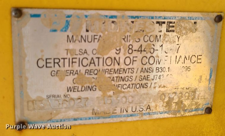 image for item IC9979 Midwestern Manufacturing 1530C pipelayer