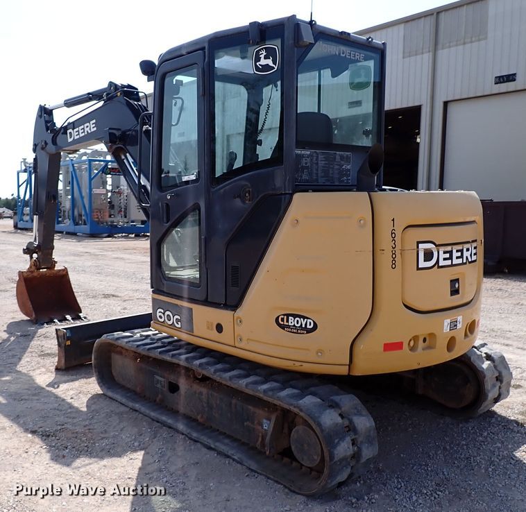 image for item IN9611 2016 John Deere 60G  mini excavator