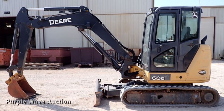image for item IN9611 2016 John Deere 60G  mini excavator