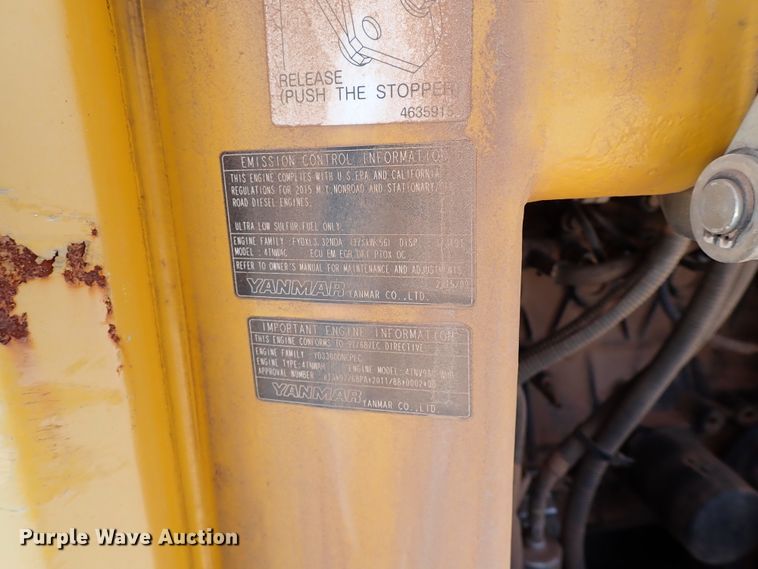 image for item IN9611 2016 John Deere 60G  mini excavator