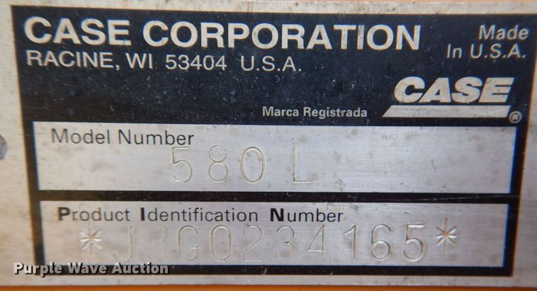 image for item IR9068 1997 Case 580L  backhoe