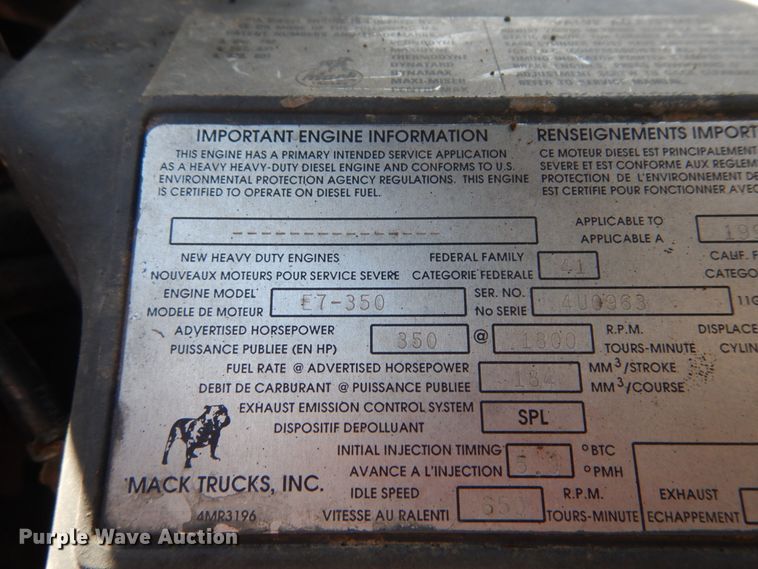 image for item IT9104 1995 Mack CH613  dump truck