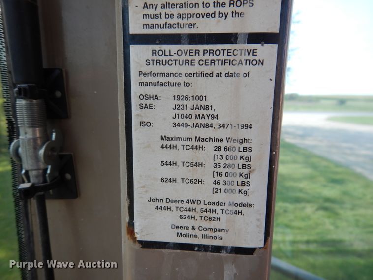 image for item KA9369 1997 John Deere 444H  wheel loader