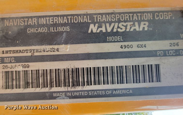 image for item KD9478 2000 International 4900  dump truck