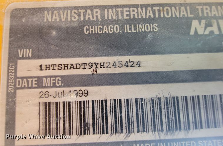 image for item KD9478 2000 International 4900  dump truck